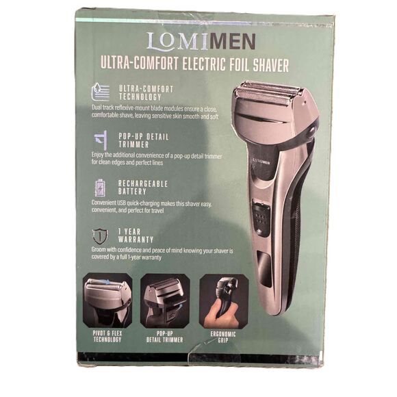 New Lomimen Pivot Flex Electric Foil Shaver Ergonomic Ultra Comfort - Picture 2 of 4